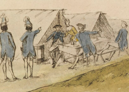 Campement des troupes françaises vers 1785